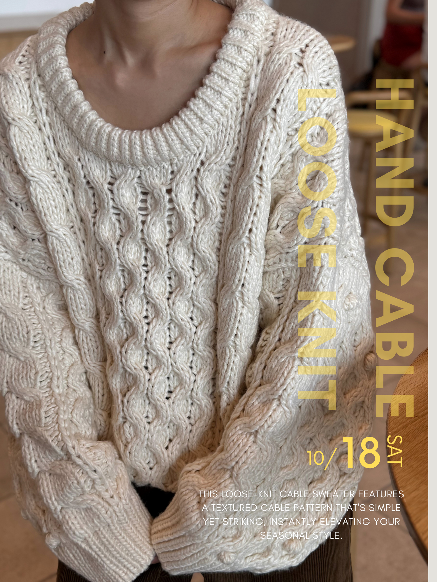 トップス Eongul Hand Cable Loose Knit Hand Cable Loose Knit – Eongul