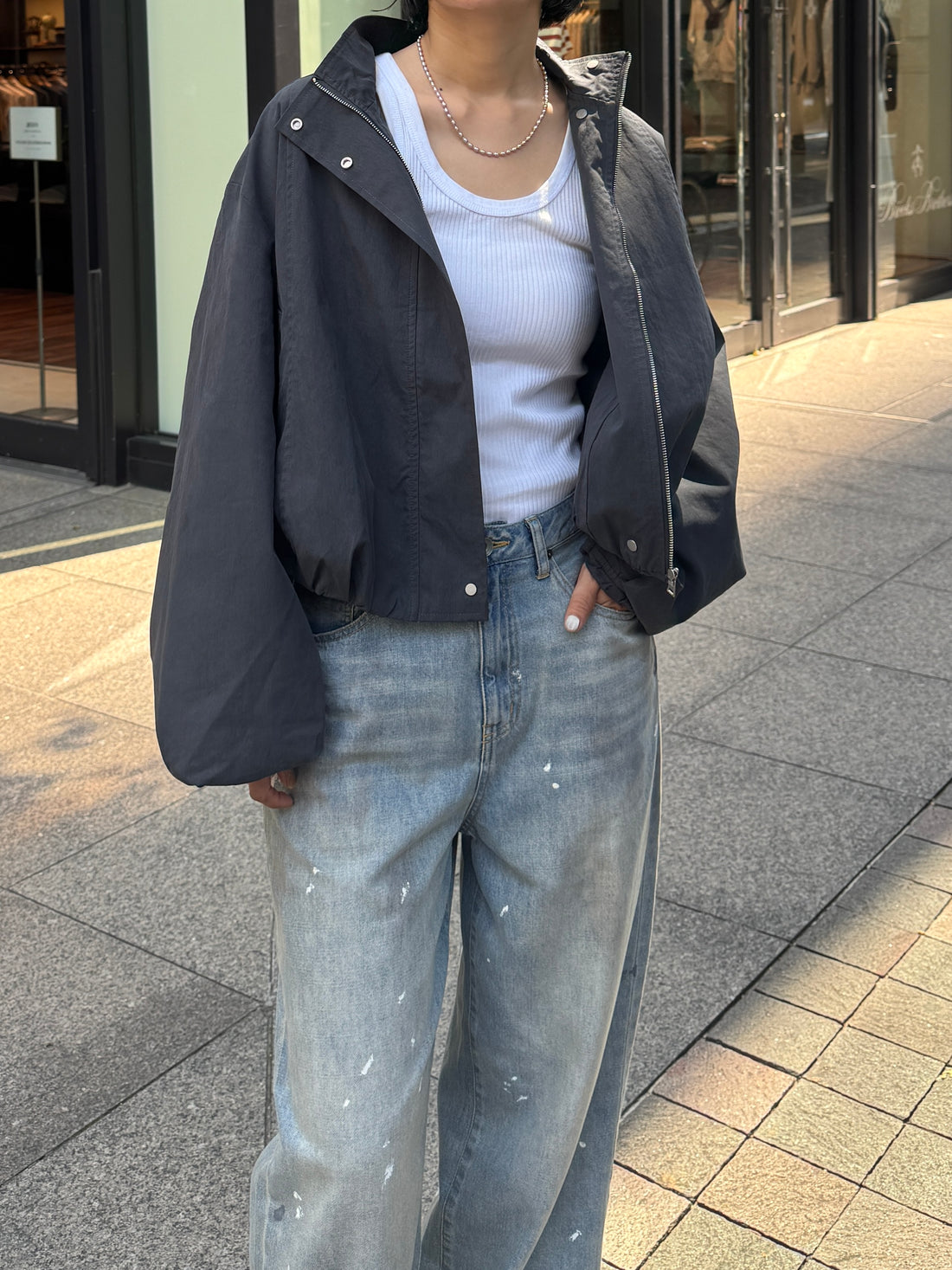 Stand Collar Design Blouson