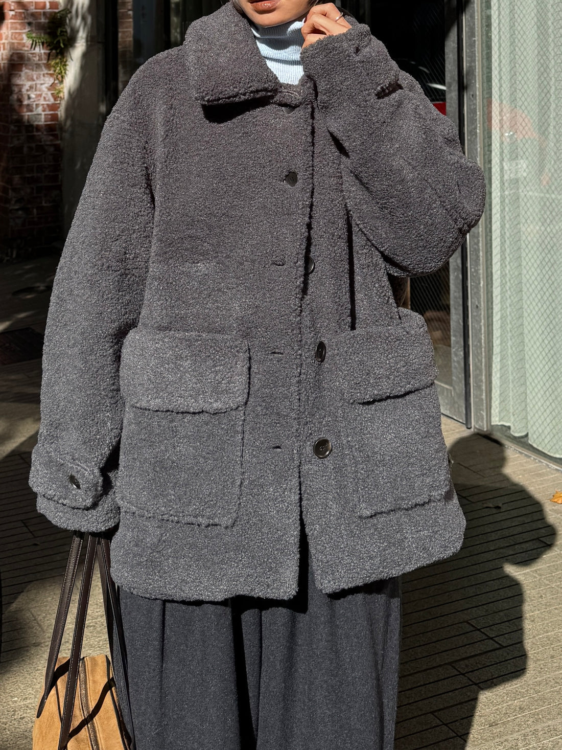 Pocket Boa Over Coat