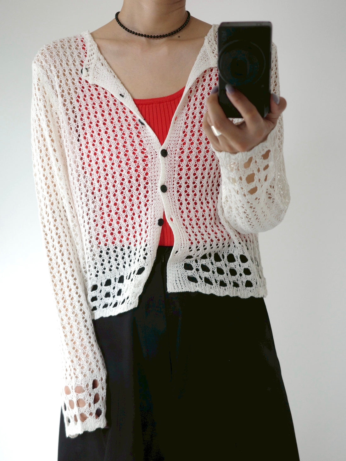 【PRE ORDER】Crochet Cropped Cardigan(5月中旬〜5月下旬発送予定)