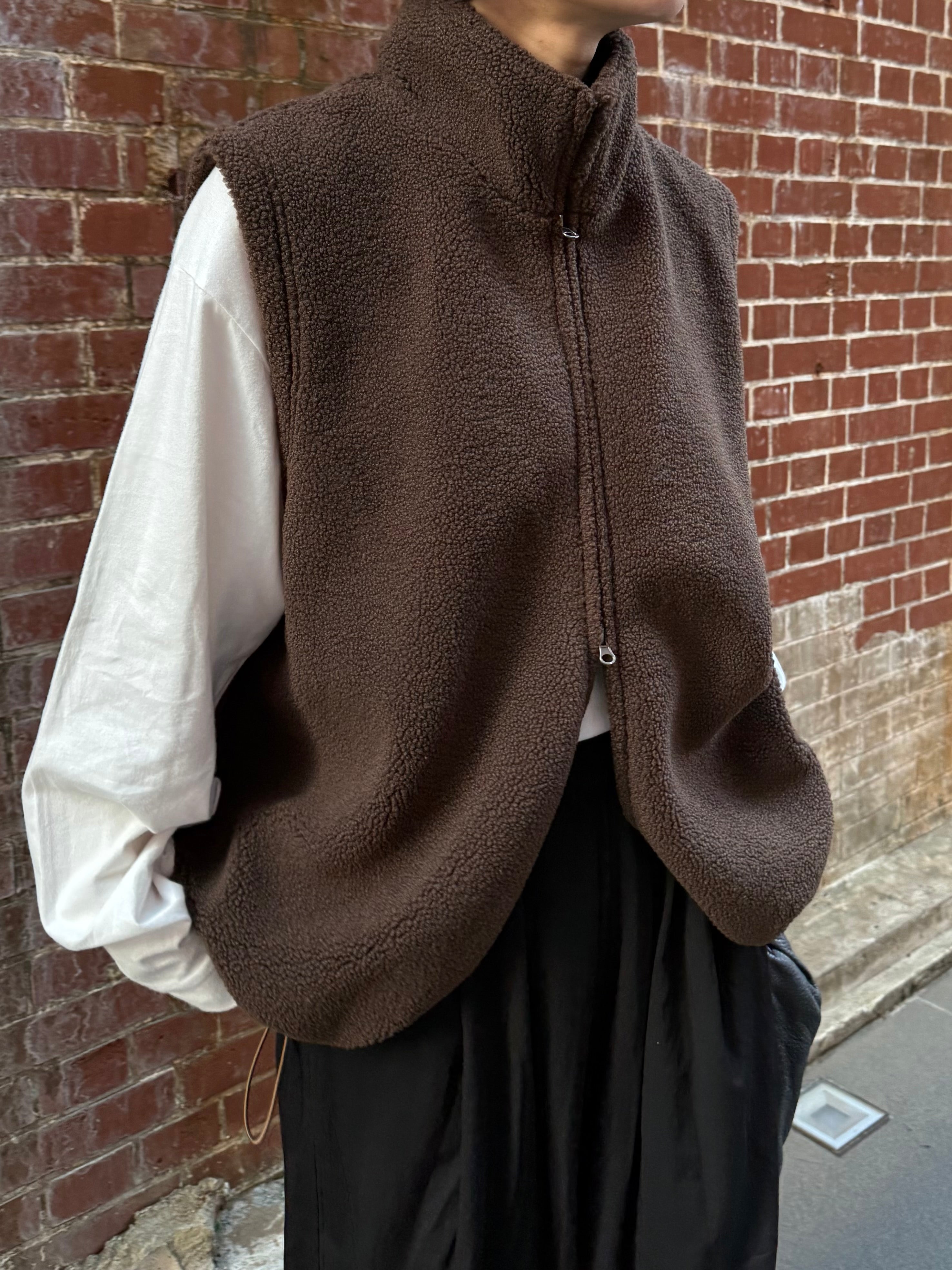 Eongul ダブルジップボアベスト Double Zip Boa Vest Double Zip Boa Vest | Ëongul (ヨングル) official通販サイト – Eongul