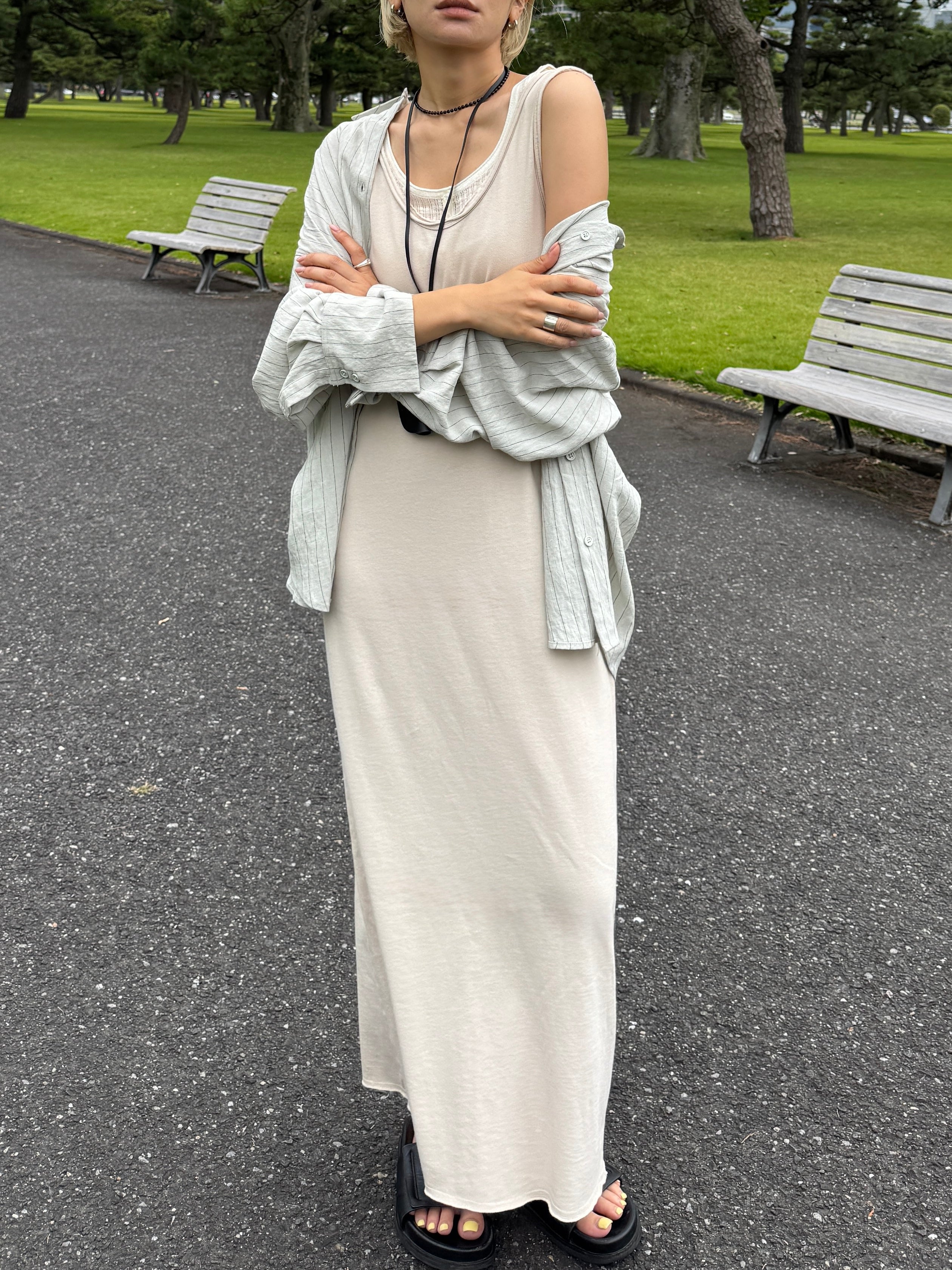 Linen Striped Loose Shirt | Ëongul (ヨングル) official通販サイト