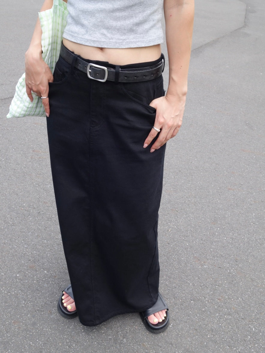 Straight Denim Skirt