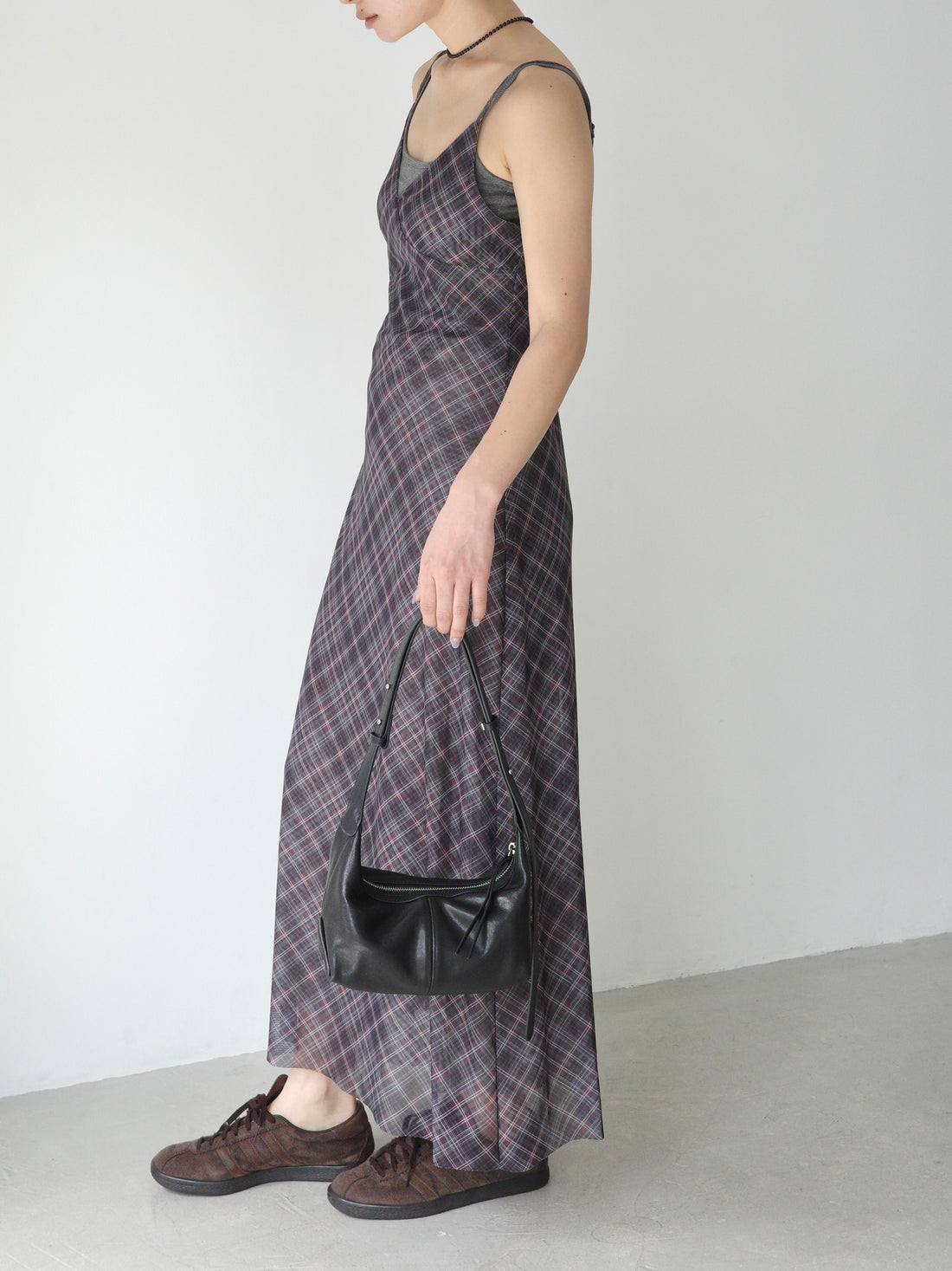 【PRE ORDER】Check V Neck Cami dress (6月上旬〜6月中旬発送予定)