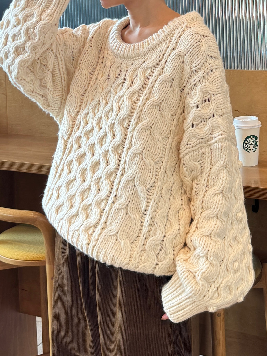 【PRE ORDER】Hand Cable Loose Knit（12月中旬〜12月下旬発送予定）