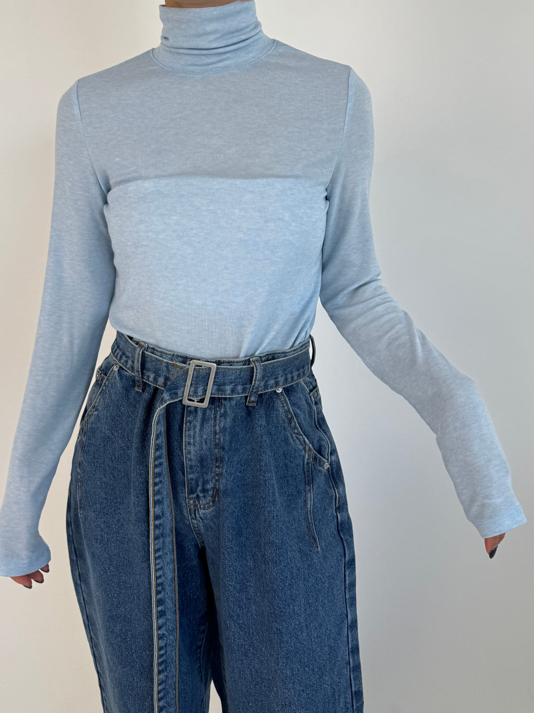 Sheer High Neck Tops