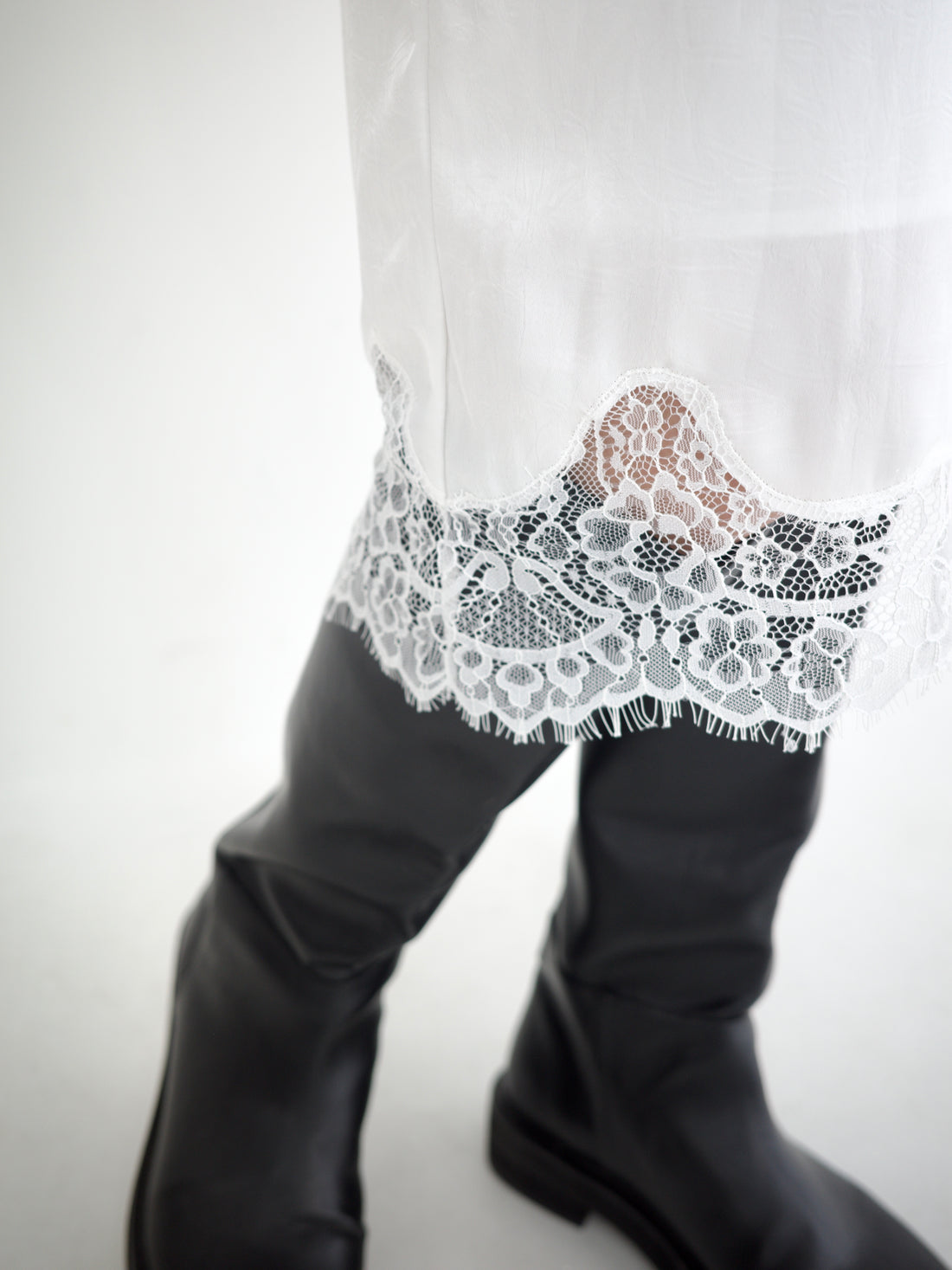 Satin Lace Skirt