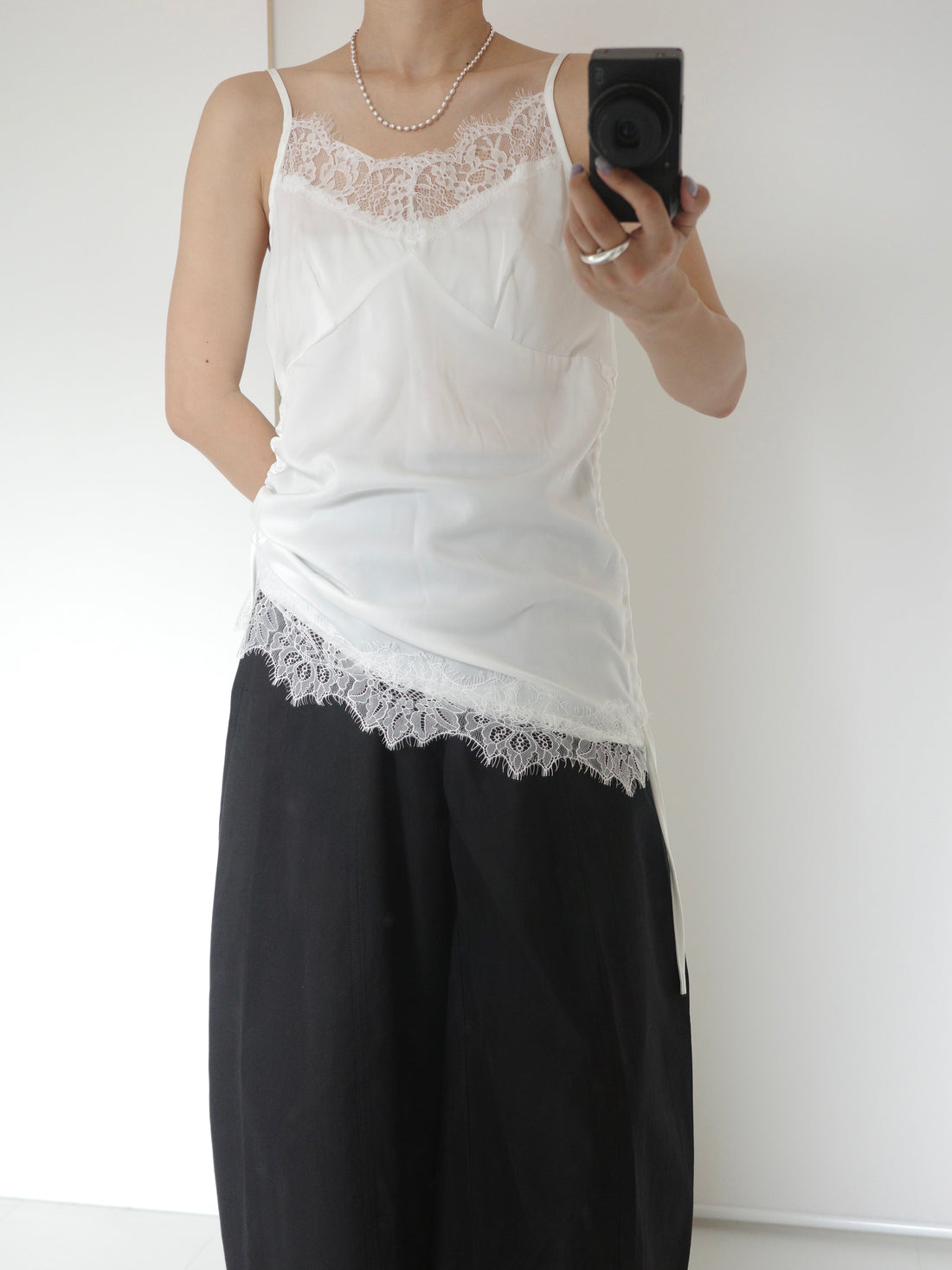 【PRE ORDER】Satin Lace Camisole (5月中旬〜5月下旬発送予定)