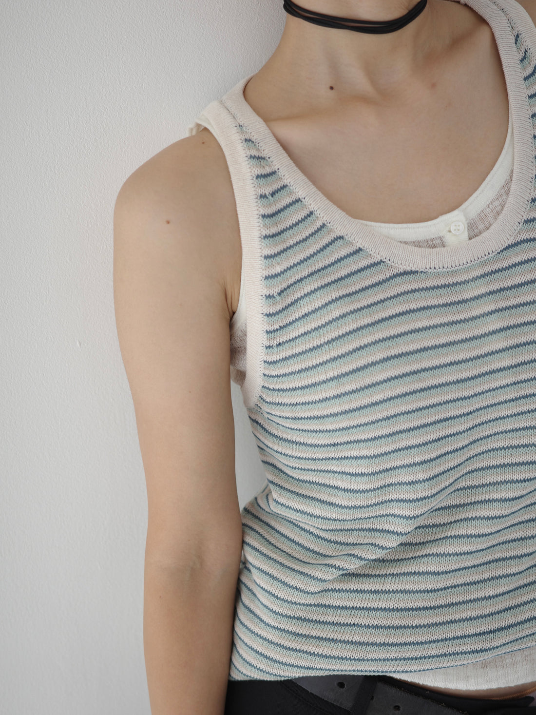 Striped Knit Tank Top（一部:8月上旬〜8月中旬発送予定）