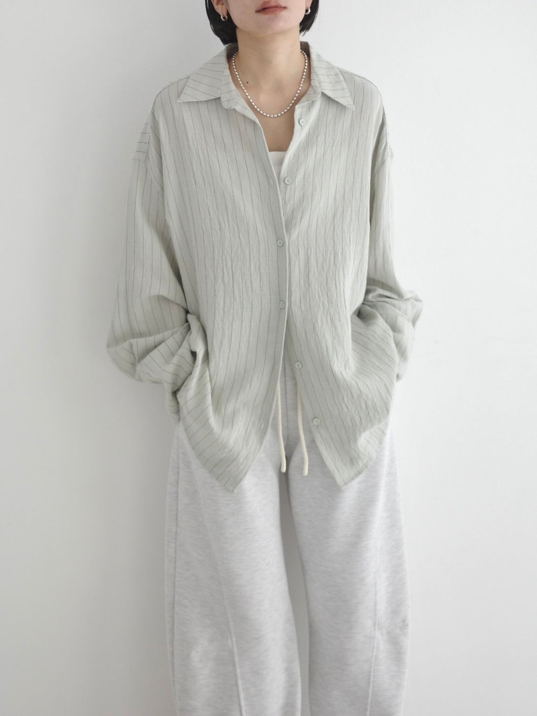 Linen Striped Loose Shirt