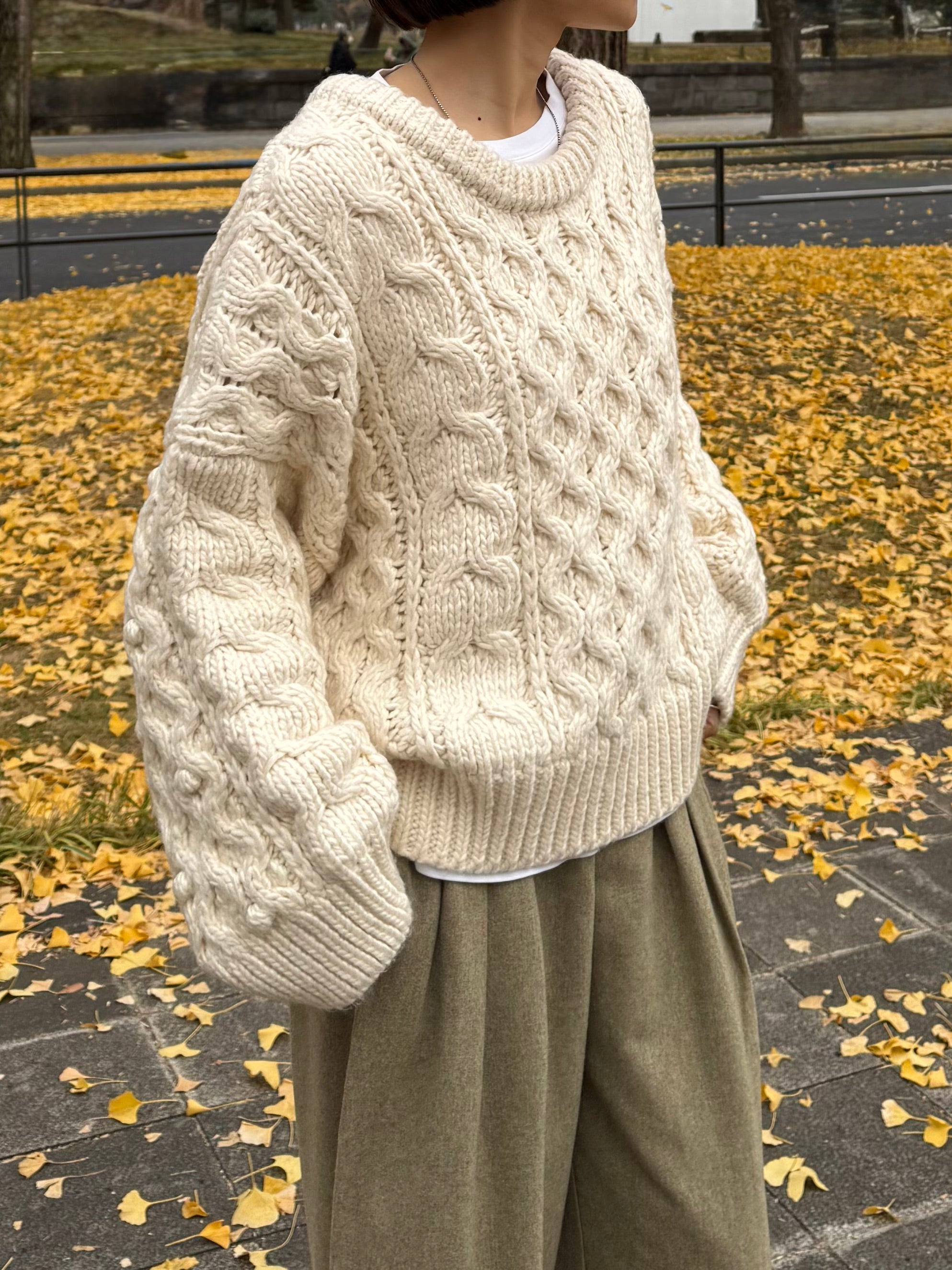 トップス Eongul Hand Cable Loose Knit Hand Cable Loose Knit | Ëongul (ヨングル) official通販サイト – Eongul