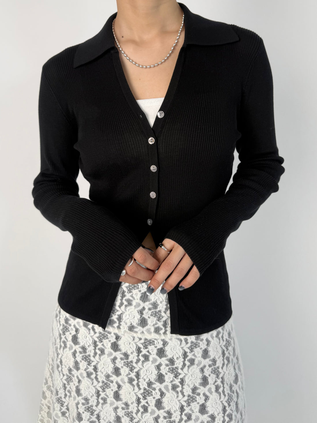 Rib Shirt Cardigan（一部:3月下旬〜4上旬発送予定）