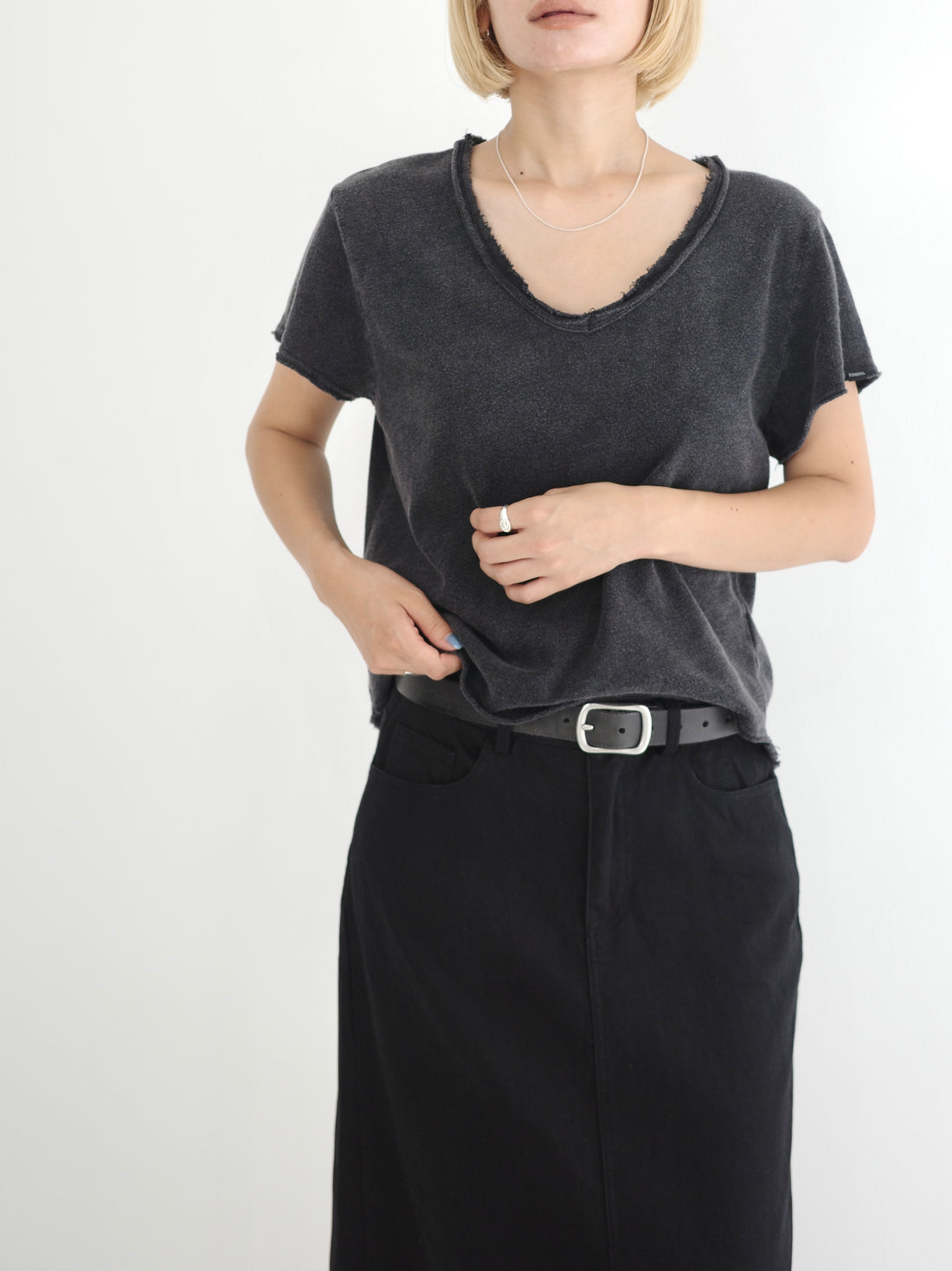【PRE ORDER】Wash Cut V neck tee（7月下旬〜8月上旬発送予定）