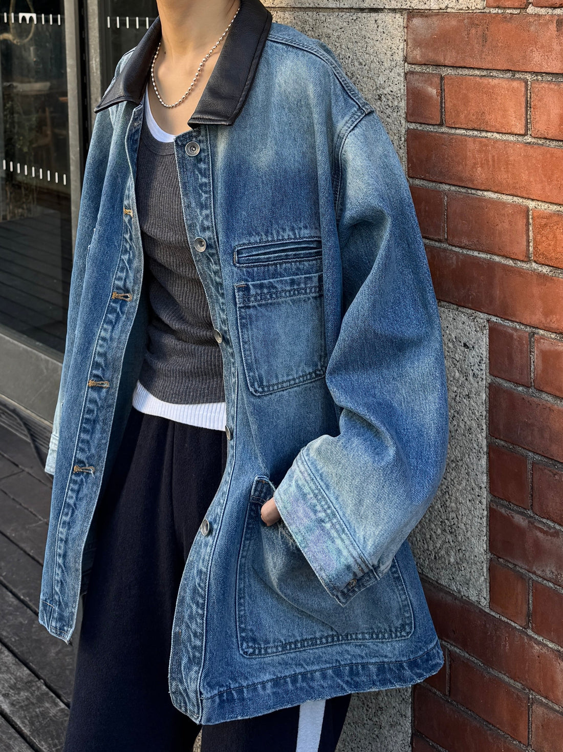 VINTAGE Utility Denim Jacket