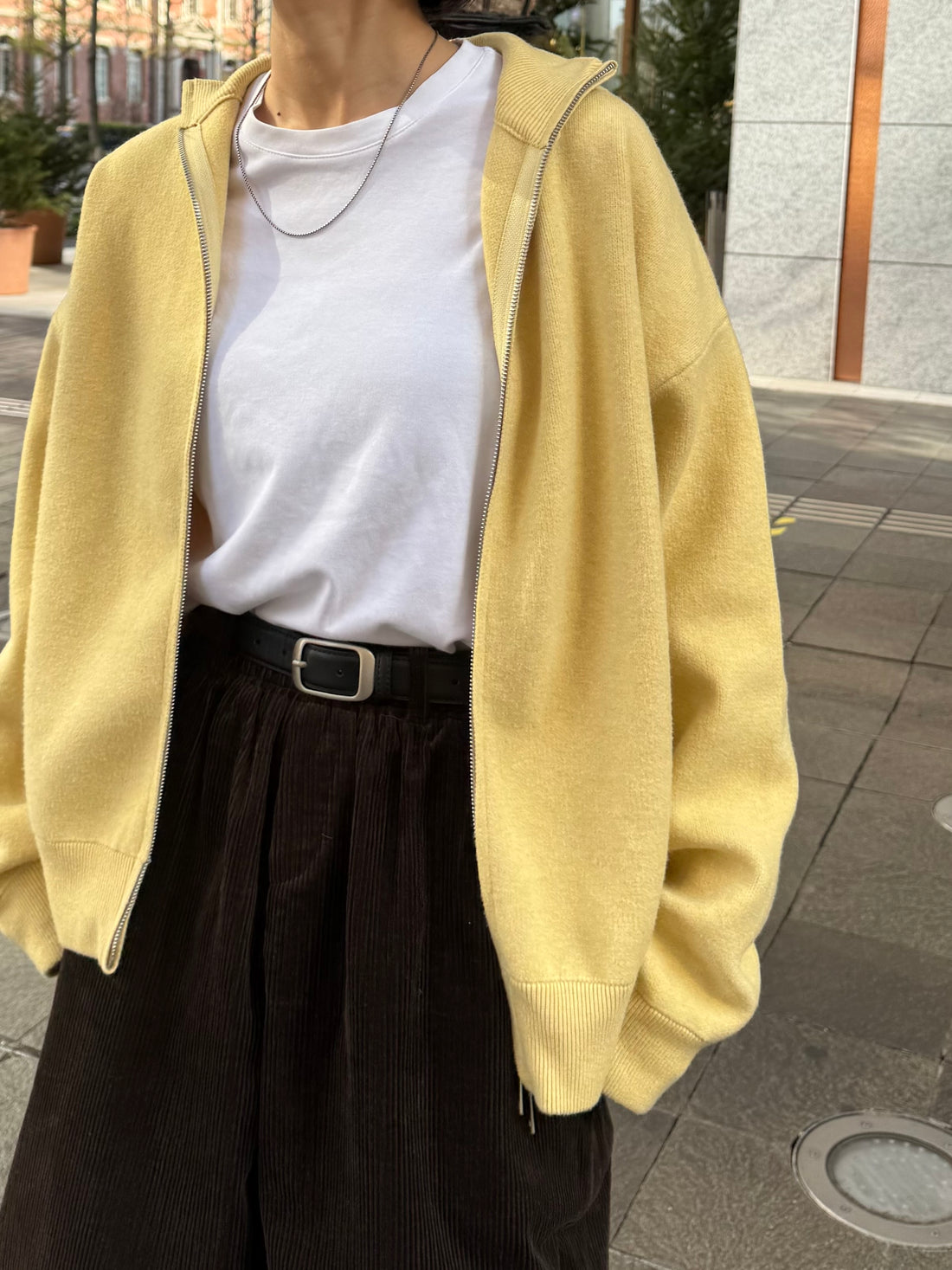 Double Zip Loose Knit Cardigan