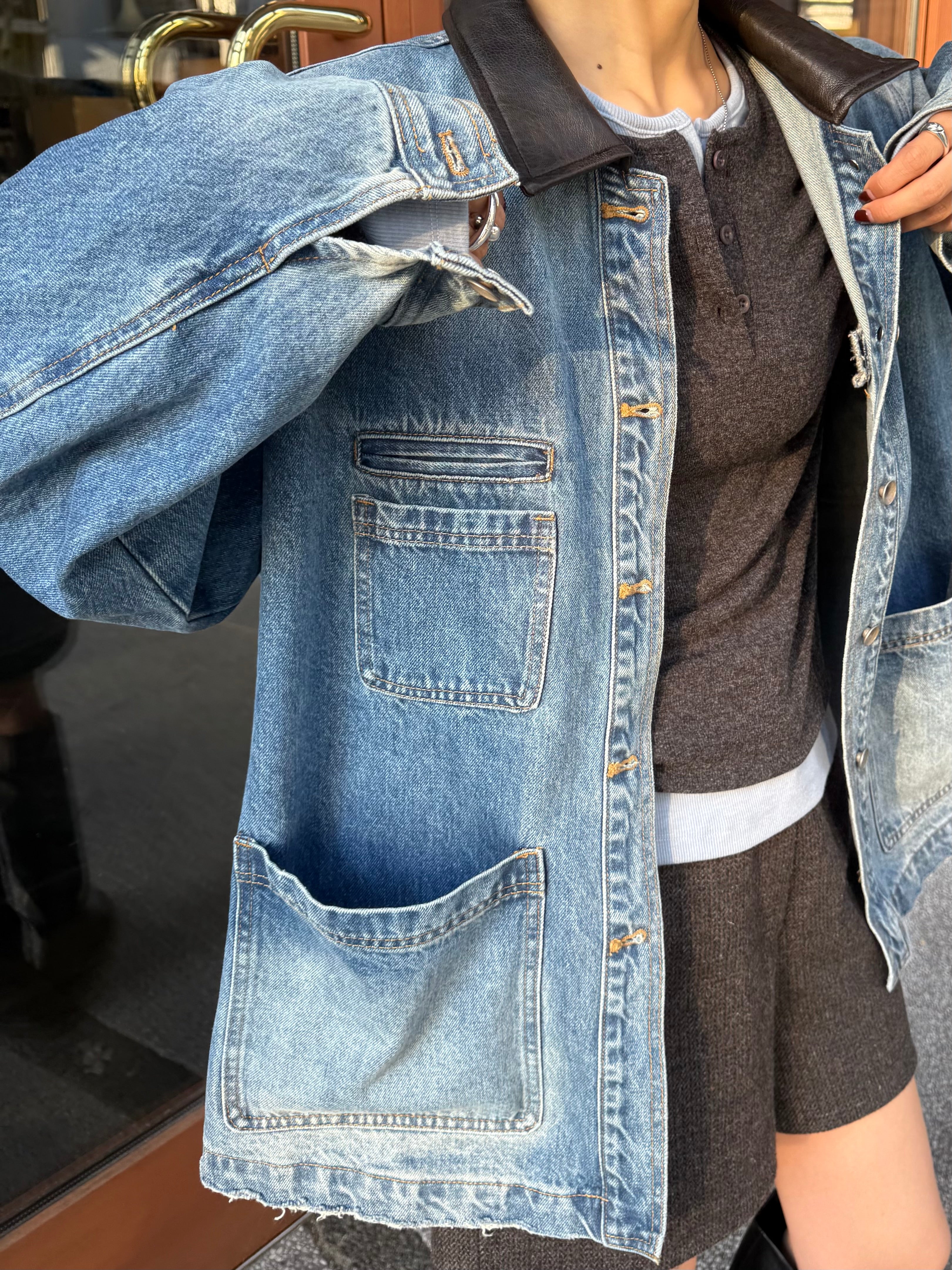 Eongul（ヨングル）デニムシャツジャケット オンライン ショッピング