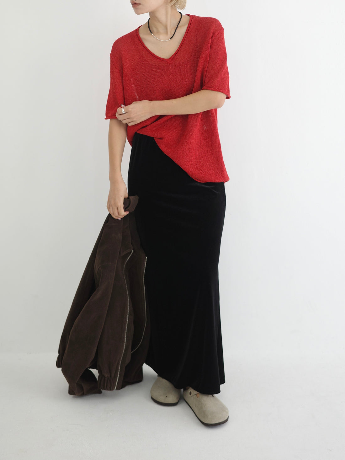 Washi Blend V Neck Knit