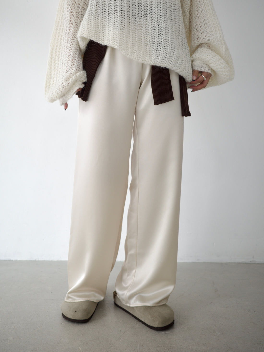 Satin Rough Pants