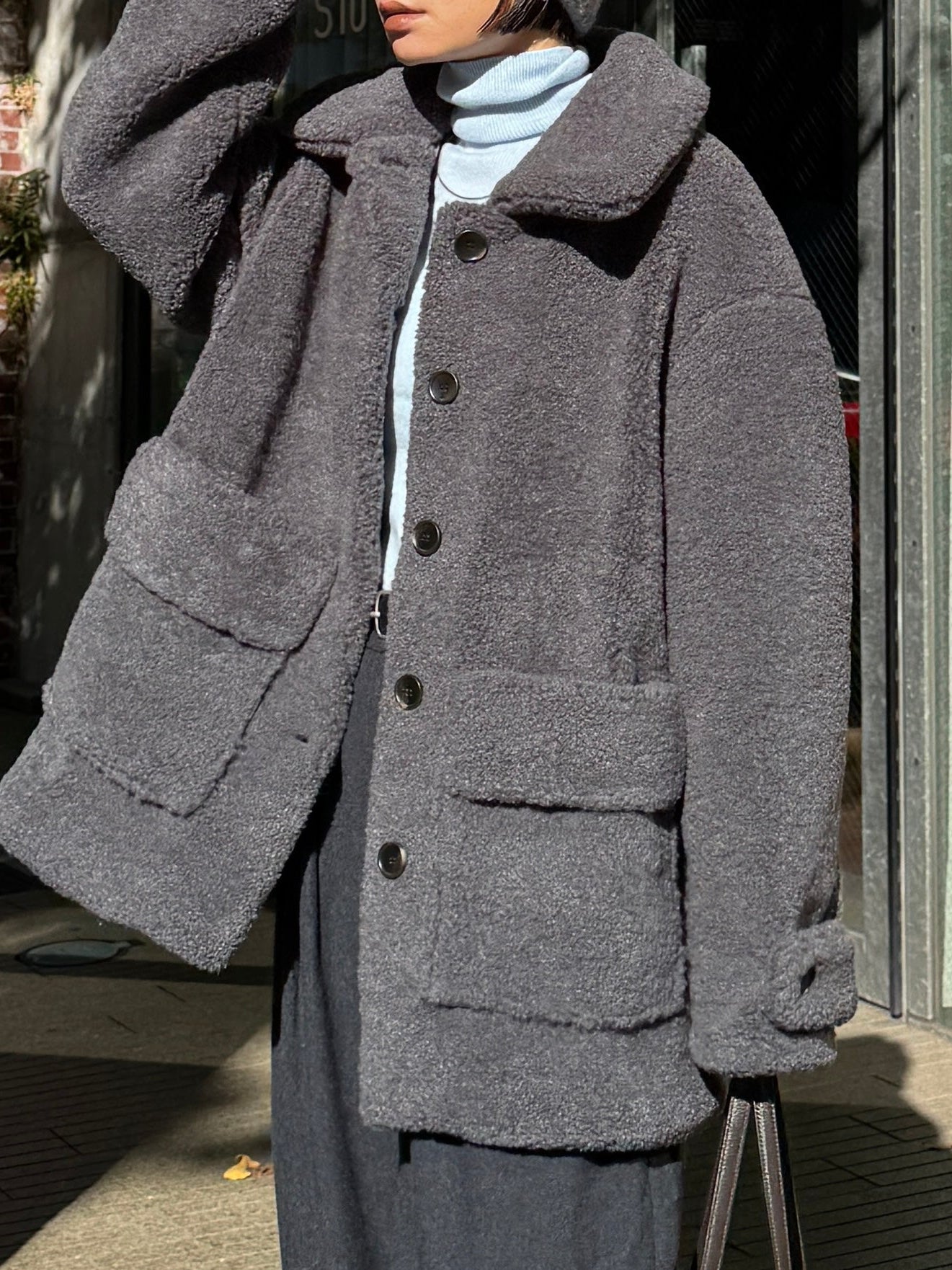 最終値下げeongulヨングルCashmereWoolOvercoatbrown WS-203 (ウールスコット ヘリンボーン WOOL SCOT HERRINGBONE)｜株式