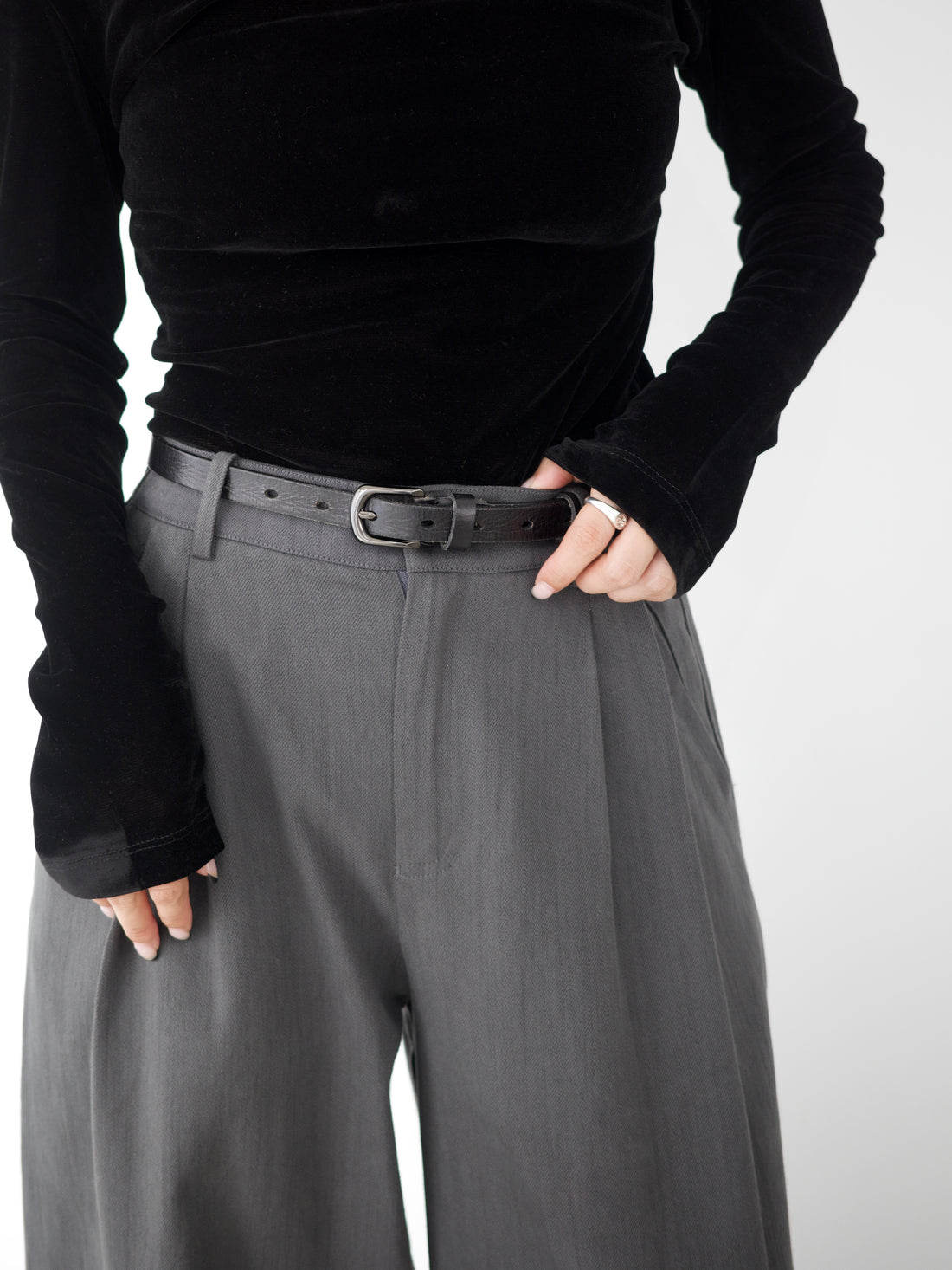 Narrow Leather Belt