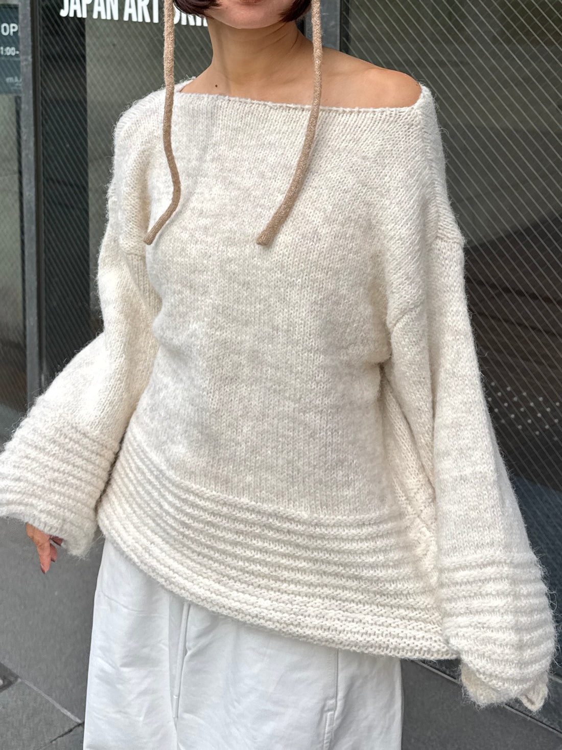 Boat Neck Design Knit (一部:11月下旬〜12月上旬発送予定)