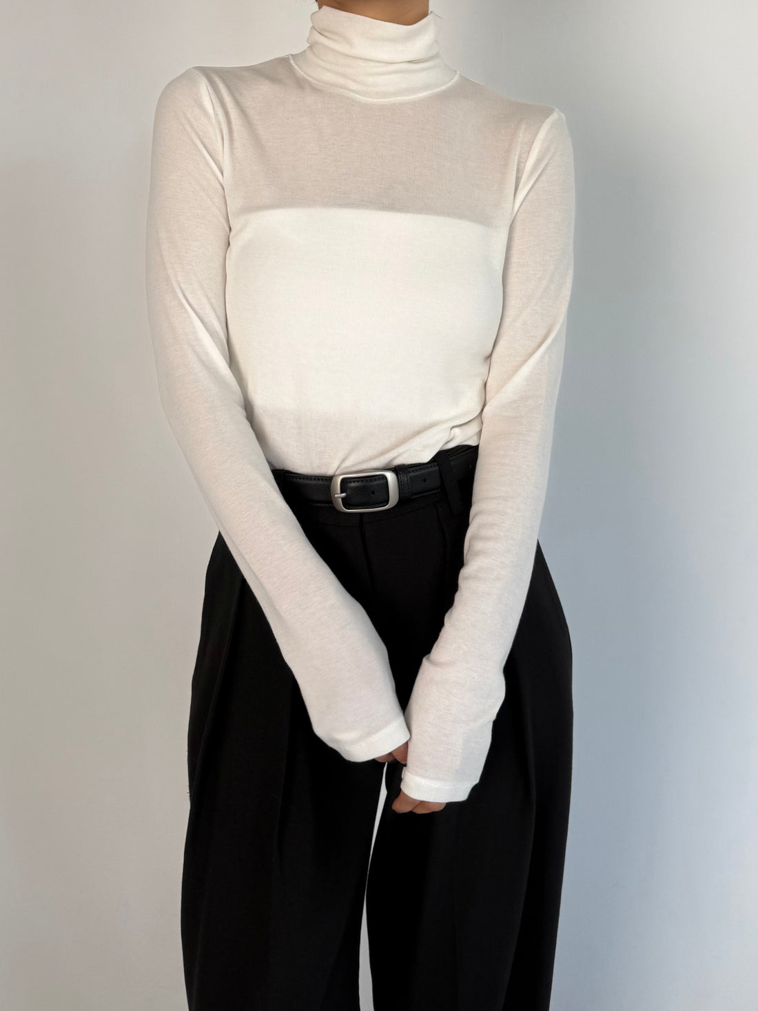 Sheer High Neck Tops