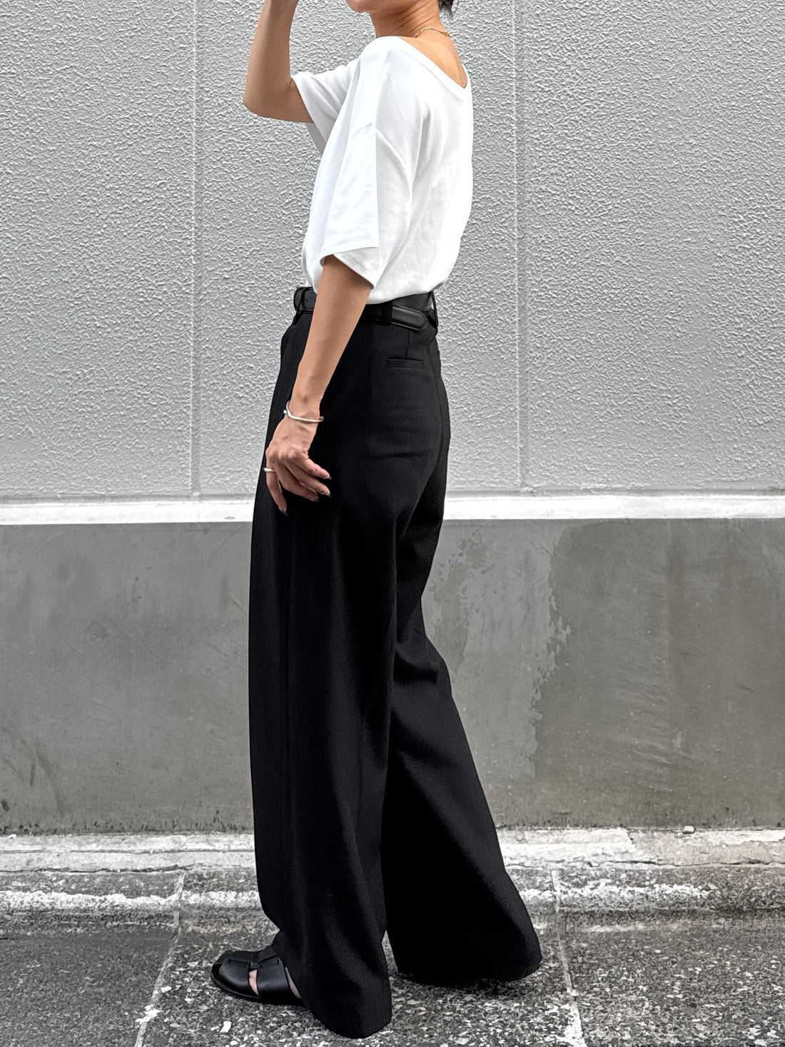 One Shoulder Half Sleeve Tops