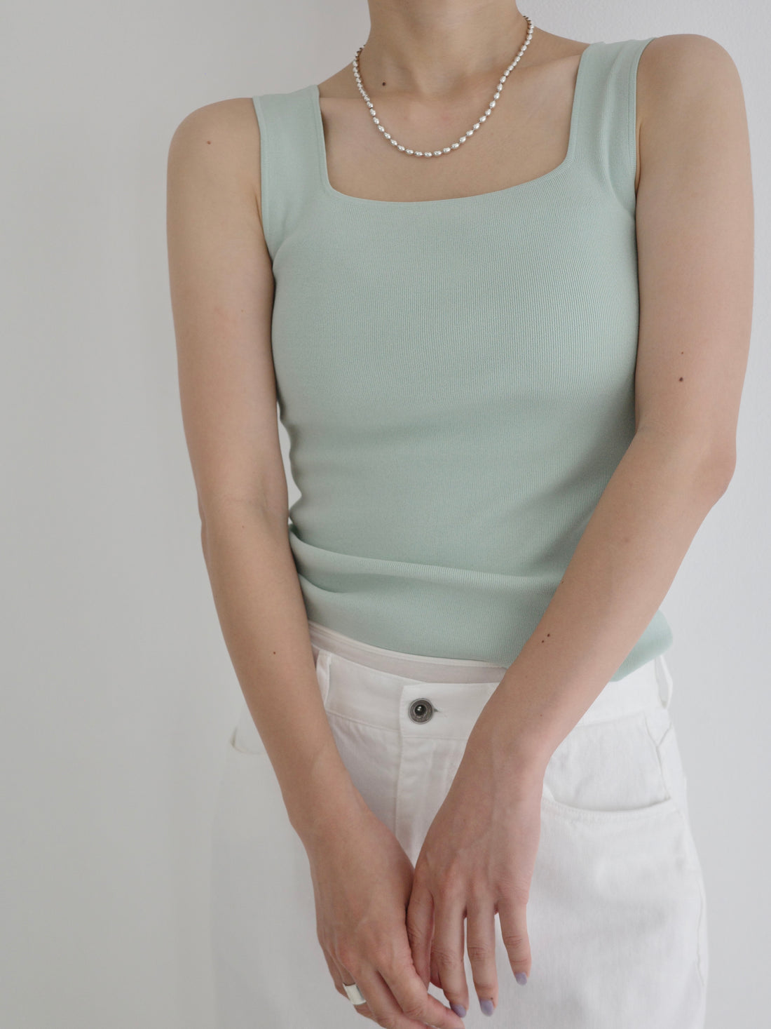 U Neck Knit Tank