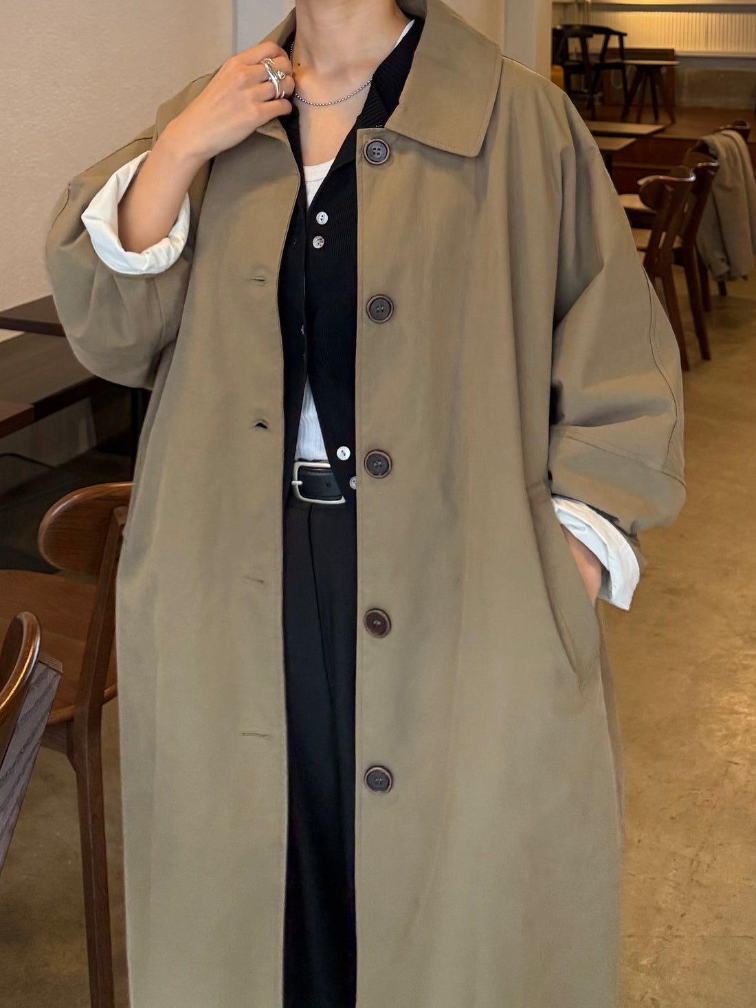 【PRE ORDER】Stand Collar Long Coat (2月中旬〜2月下旬発送予定)