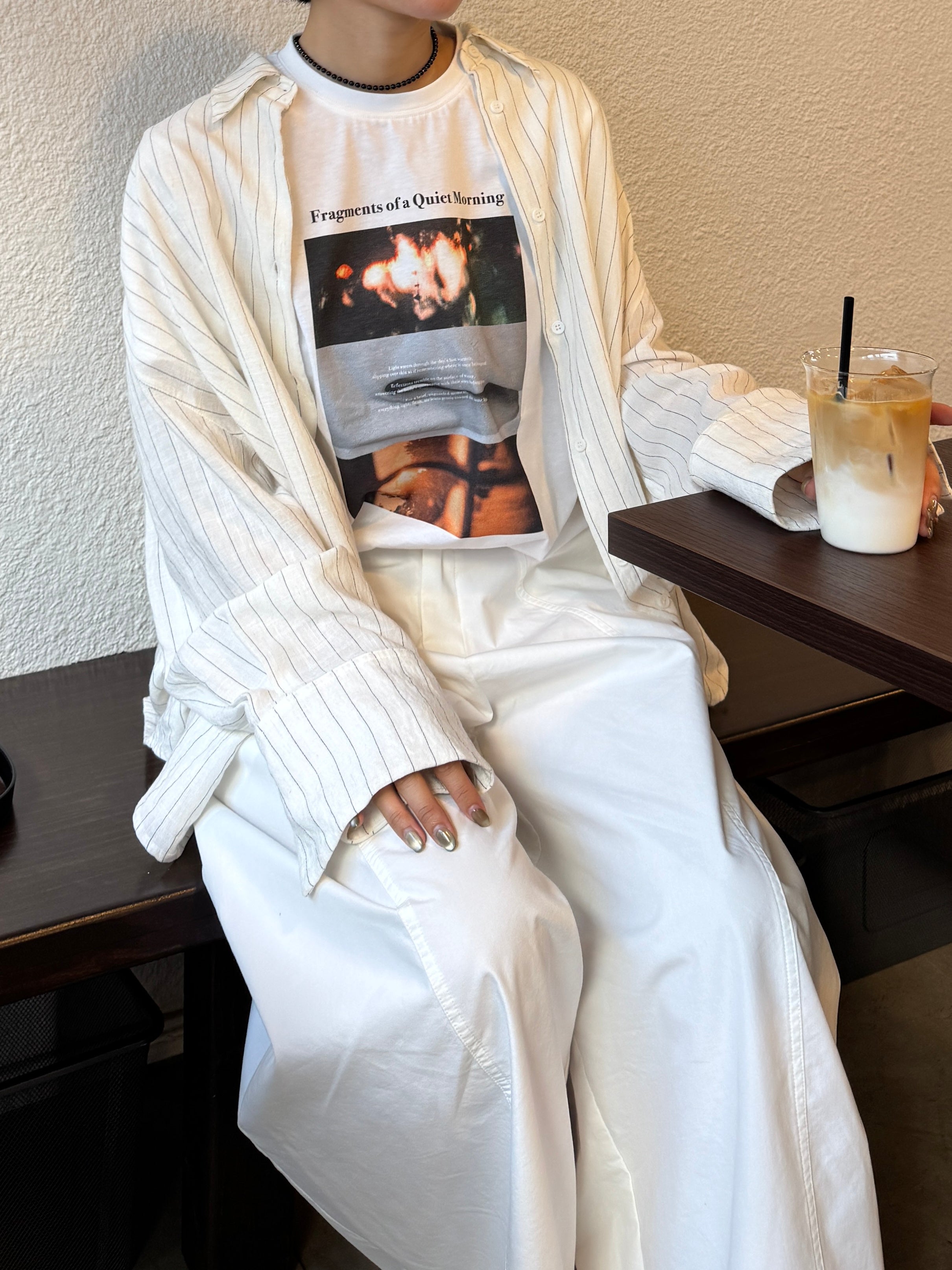 Linen Striped Loose Shirt | Ëongul (ヨングル) official通販サイト