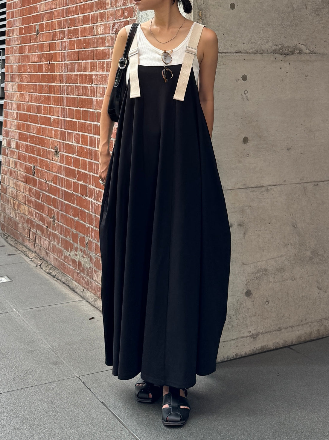 【即納】Strap Draped Onepiece