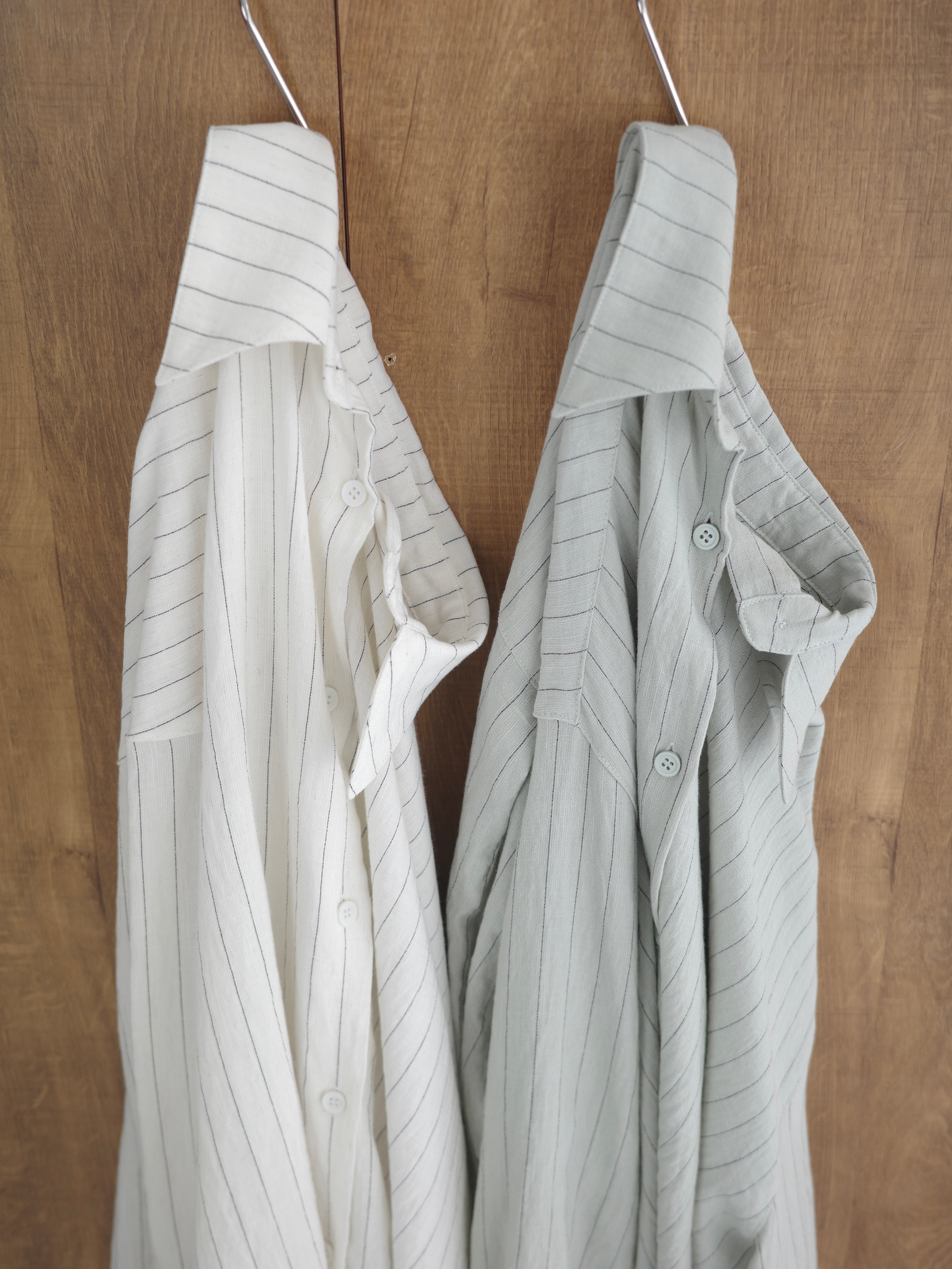 Linen Striped Loose Shirt | Ëongul (ヨングル) official通販サイト